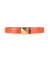 Valentino Garavani Woman Belt Orange Size 36 Leather