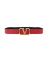 Valentino V-logo Signature Reversible Leather H30 Belt In Red