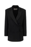 Valentino Wool Double-breasted Jacket In Black