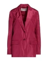 Valentino Garavani Woman Blazer Fuchsia Size 4 Silk In Pink