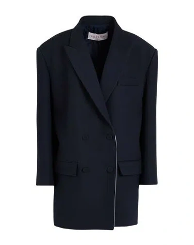 Valentino Garavani Woman Blazer Midnight Blue Size 2 Virgin Wool, Silk