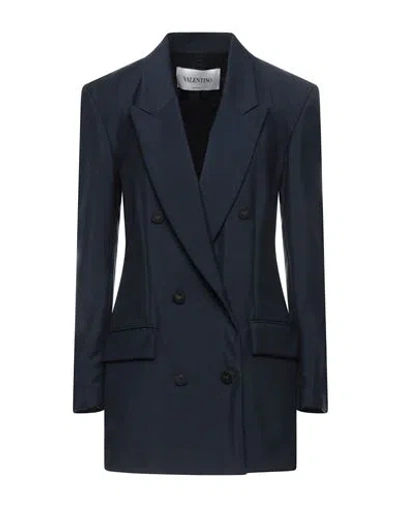 Valentino Garavani Woman Blazer Midnight Blue Size 4 Wool, Mohair Wool