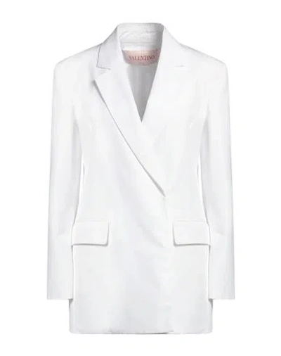 Valentino Garavani Woman Blazer White Size 6 Cotton