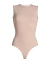 Valentino Logo-embroidered Sleeveless Bodysuit In Pink