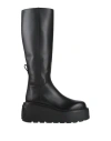Valentino Black Leather Boots With Oversize Sole And Vlogo In Black