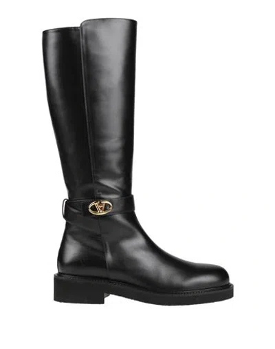 Valentino Garavani Woman Boot Black Size 6 Leather In Multi
