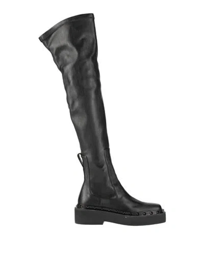 Valentino Garavani Woman Boot Black Size 7 Leather