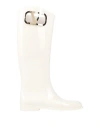 Valentino Garavani Woman Boot Ivory Size 6 Rubber In White