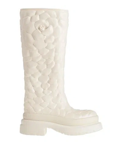 Valentino Garavani Woman Boot Off White Size 6 Rubber
