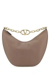 Valentino Garavani Women Antiqued Pink Leather Medium Hobo Vlogo Moon Shoulder Bag In Multicolor