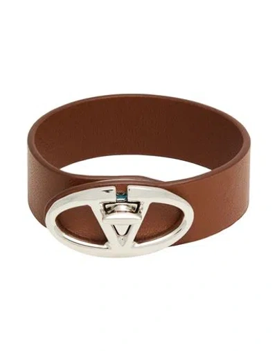 Valentino Garavani Woman Bracelet Brown Size M Leather
