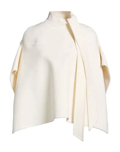 Valentino Garavani Woman Cape Ivory Size 8 Virgin Wool, Cashmere In Neutral