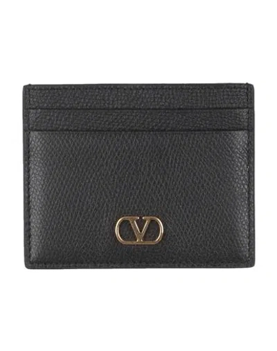 Valentino Garavani Woman Cardholder Black Size - Leather
