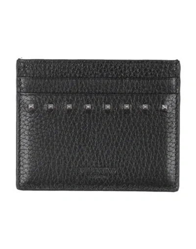 Valentino Garavani Woman Cardholder Black Size - Leather
