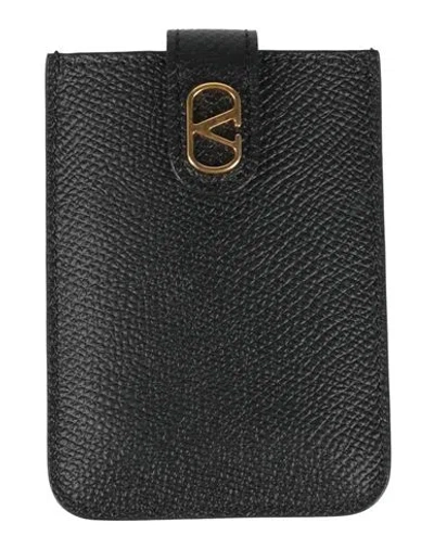 Valentino Garavani Woman Cardholder Black Size - Leather