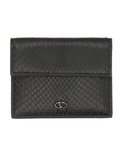 Valentino Garavani Woman Cardholder Black Size - Leather