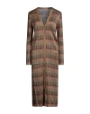 Valentino Garavani Woman Cardigan Mustard Size S Viscose, Metallic Fiber In Yellow
