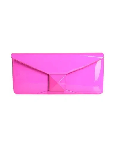 Valentino Garavani Woman Clutch Fuchsia Size - Leather In Pink