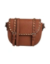 Valentino Garavani Woman Cross-body Bag Brown Size - Leather
