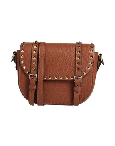 Valentino Garavani Woman Cross-body Bag Brown Size - Leather In Brown