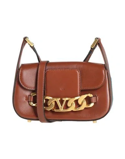 Valentino Garavani Woman Cross-body Bag Brown Size - Soft Leather