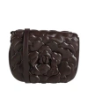 Valentino Garavani Woman Cross-body Bag Dark Brown Size - Soft Leather