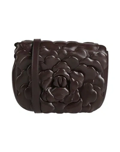 Valentino Garavani Woman Cross-body Bag Dark Brown Size - Soft Leather