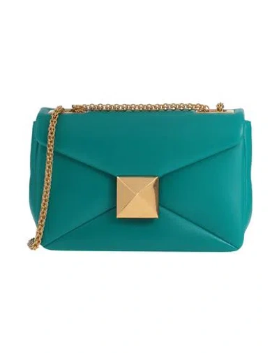 Valentino Garavani Woman Cross-body Bag Deep Jade Size - Leather In Green