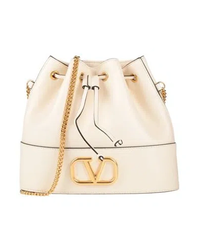 Valentino Garavani Woman Cross-body Bag Ivory Size - Leather In White