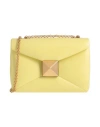 Valentino Garavani Woman Cross-body Bag Yellow Size - Leather