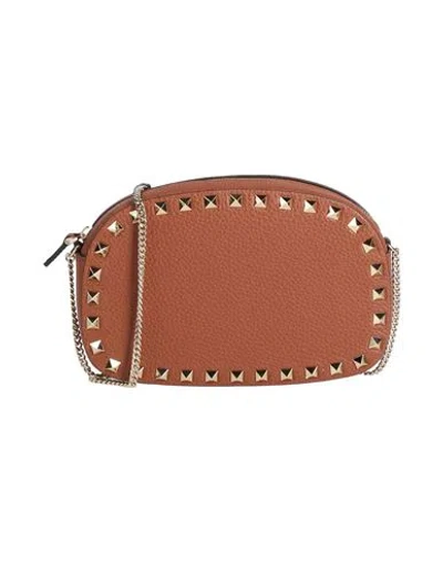 Valentino Garavani Woman Cross-body Bag Tan Size - Leather In Brown