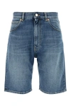 Valentino Denim Shorts With Back Pockets And Belt Loops In Blue