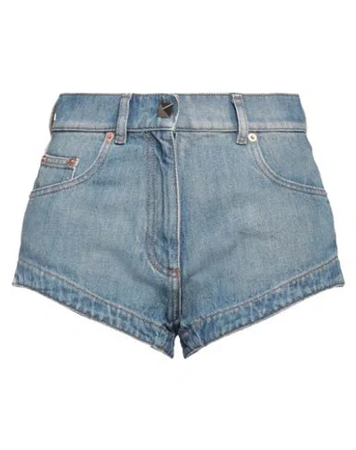 Valentino Garavani Woman Denim Shorts Blue Size 27 Cotton