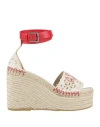Valentino Garavani Woman Espadrilles Beige Size 8 Textile Fibers, Leather In Beige
