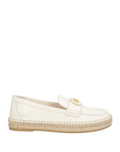 Valentino Garavani Woman Espadrilles Ivory Size 6 Leather In White