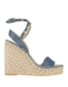 Valentino Garavani Woman Espadrilles Navy Size 7 Leather
