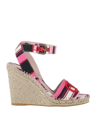 Valentino Garavani Woman Espadrilles Pink Size 6 Textile Fibers