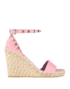 Valentino Garavani Woman Espadrilles Pink Size 8 Leather