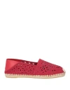 Valentino Garavani Woman Espadrilles Red Size 8 Textile Fibers