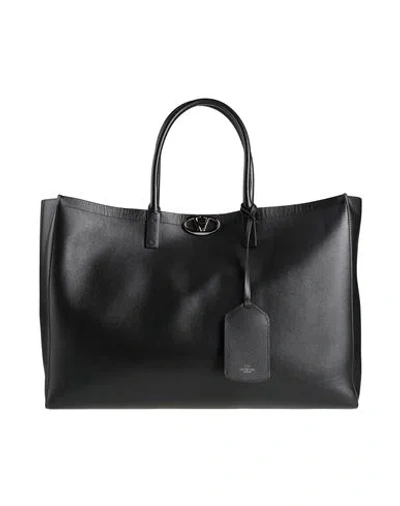 Valentino Garavani Women's Leather Vlogo Shopping Bag In Black