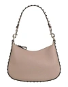 Valentino Rockstud-embellished Leather Shoulder Bag In Pink