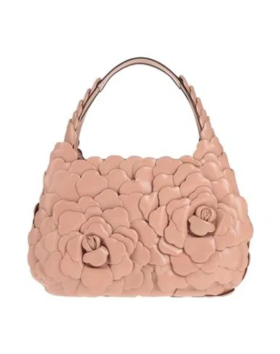 Valentino Garavani Woman Handbag Blush Size - Soft Leather In Brown