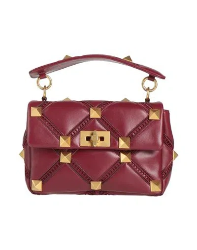 Valentino Garavani Woman Handbag Burgundy Size - Leather