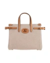 Valentino Small Antibes Canvas Top Handle Bag In Sand