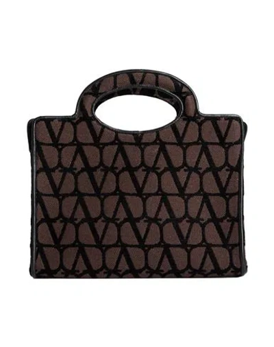 Valentino Garavani Woman Handbag Dark Brown Size - Textile Fibers