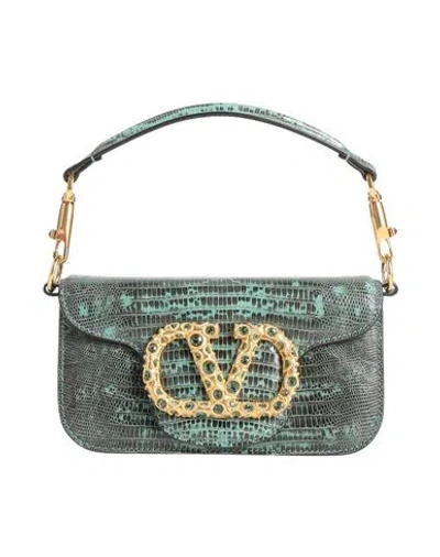 Valentino Garavani Woman Handbag Green Size - Leather