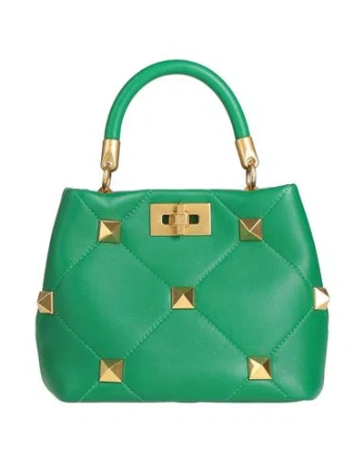 Valentino Garavani Woman Handbag Green Size - Leather