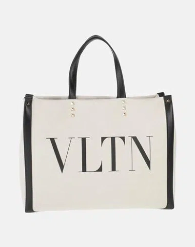 Valentino Garavani Woman Handbag Ivory Size - Textile Fibers, Leather In White