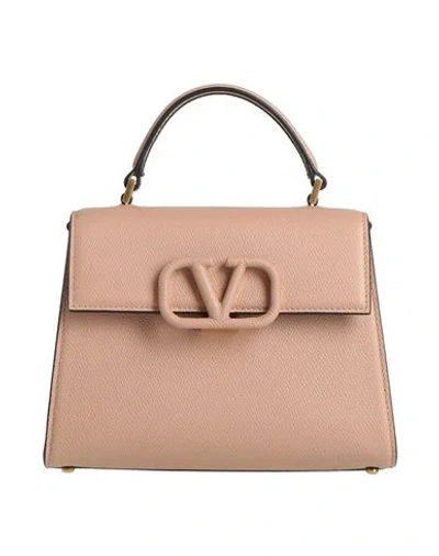Valentino Garavani Woman Handbag Light Brown Size - Leather In Beige