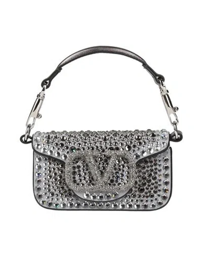 Valentino Garavani Woman Handbag Light Grey Size - Leather